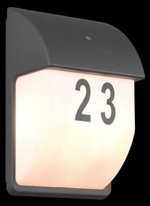 Trio 212160242 vonkajšie nástenné svietidlo Mersey 2x40W | E14 | IP44 - súmrakový senzor, antracit, číslo domu