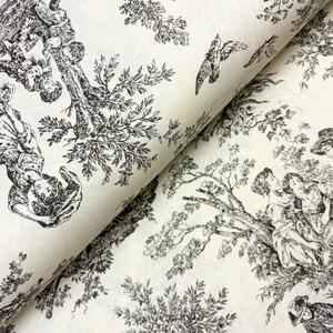 Ervi Bavlnená látka/plátno š.240cm - Toile de Jouy -30497-1, metráž