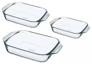 Pyrex Súprava sklenených pekáčov 3 ks, 1,4 l + 3 l + 4 l
