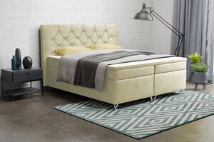 Čalouněná postel Boston 90x200 cm Bílá