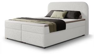 Manželská boxspring posteľ s úložným priestorom Gavin 140x200 - biela