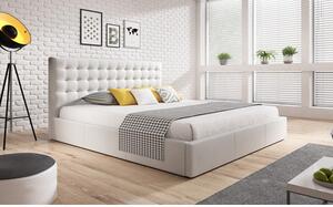 Čalúnená posteľ VERO rozmer 90x200 cm - Eko-koža Biela
