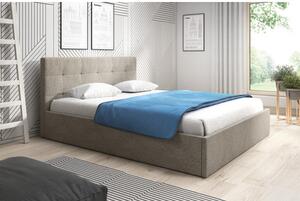 Čalouněná postel LAURA rozměr 80x200 cm Světle šedá