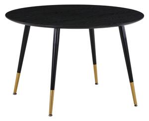 Dipp okrúhly jedálenský stôl Ø115 (čierna/mosaz)