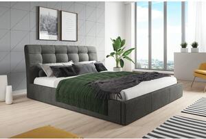 Čalúnená posteľ ADLO rozmer 80x200 cm Tmavosivá