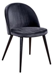 Velvet stolička čierna