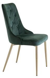 Velvet LYX stolička zelená/zlatá