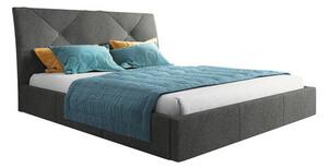 Čalouněná postel KARO rozměr 80x200 cm Tmavě šedá