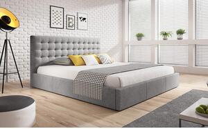 Čalúnená posteľ VERO rozmer 160x200 cm - sivá