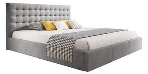 Čalúnená posteľ VERO rozmer 160x200 cm - sivá