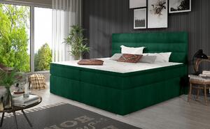 Drevko Manželská posteľ Softy - Kronos 19, čalúnená - 140 x 200 cm, Zelená