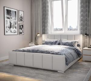 Moderná čalúnená posteľ FANCY - Drevený rám, 140x200