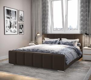 Moderná čalúnená posteľ FANCY - Drevený rám, 120x200