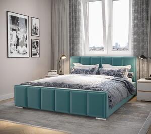 Moderná čalúnená posteľ FANCY - Drevený rám, 120x200