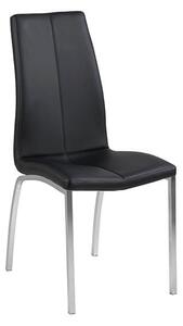 Asama jedálenská stolička čierna / chróm