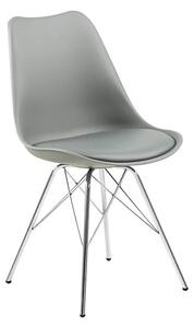 Eris jedálenská stolička sivá / chróm