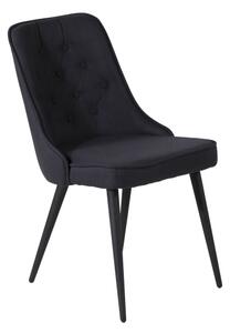 Velvet Deluxe stolička čierna/čierna