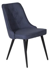 Velvet Deluxe stolička modrá/čierna
