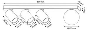 Brilagi - Bodové svietidlo SELE BALL 3xGU10/30W/230V + 1xG9/10W čierna