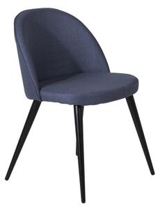 Velvet stolička čierna/modrá