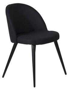 Velvet stolička čierna/čierna
