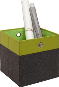 SKLADACÍ BOX, kov, textil, kartón, 32/32/32 cm Carryhome - Úložné boxy & dekoračné boxy