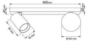 Brilagi - Bodové svietidlo SELE BALL 1xGU10/30W/230V + 1xG9/10W biela