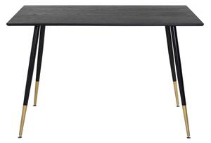 Dipp jedálenský stôl 120x85 cm (čierna/mosadz)