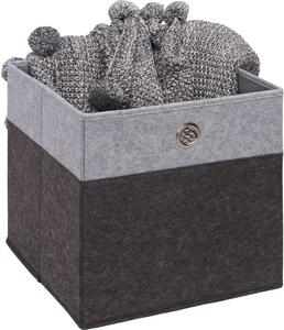 SKLADACÍ BOX, kov, textil, kartón, 32/32/32 cm Carryhome - Úložné boxy & dekoračné boxy