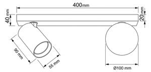 Brilagi - Bodové svietidlo SELE BALL 1xGU10/30W/230V + 1xG9/10W béžová