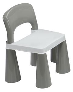 Detská sada stolček a dve stoličky NEW BABY šedo-biela
