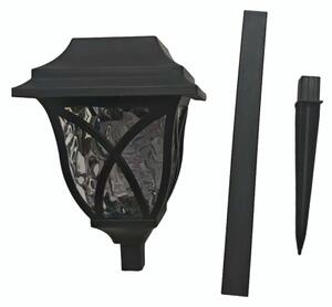 LED solárna lampa LAWN LED/1,2V 100 mAh 3000K 44 cm IP44 čierna