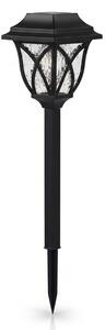 LED solárna lampa LAWN LED/1,2V 100 mAh 3000K 44 cm IP44 čierna