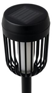 LED solárna lampa FLAME LED/1,2V 100 mAh 1800K 37 cm IP44 čierna