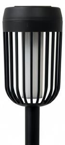 LED solárna lampa FLAME LED/1,2V 100 mAh 1800K 37 cm IP44 čierna