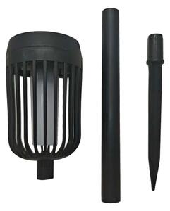 LED solárna lampa FLAME LED/1,2V 100 mAh 1800K 37 cm IP44 čierna