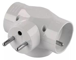Zásuvka EMOS P0024N, rozbočovacia, biela, 3× 2P + PE, 250V/16A max.3680W
