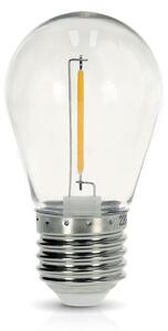 Žiarovka LED E27 ST45 1W, 2700K, 230V, LED filament, globo