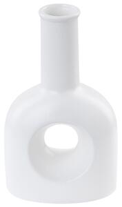 Váza na kvety biela porcelánová 22 cm dekorácia do interiéru abstraktný dizajn