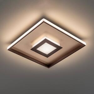 LED stropná lampa Bug, štvorcová, chróm, 81cm