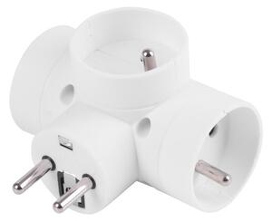 Zásuvka rozbočovacia Strend Pro, biela, 230 V, IP20, max. 3680 W, 3x16A