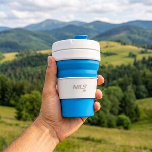 NC4103 MODRÝ SILIKÓNOVÝ SKLADACÍ HRNČEK 475 ml NILS CAMP