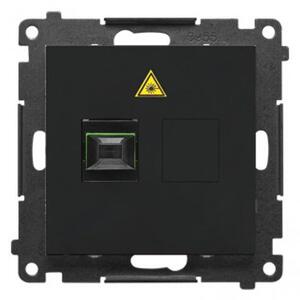 Optická zásuvka SC/APC Simon 55 modul čierna matná