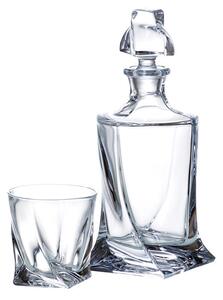 Bohemia Crystal Whisky set Quadro 99999/9/99A44/480 (set 1 karafa + 6 pohárov)