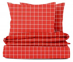 Ervi Bavlnené obliečky - Elegantné červené štvorce