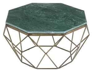 Konferenčný stolík Diamond s mramorom zelený