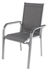 Florabest Stohovateľná hliníková stolička ALU, strieborná / šedá (100320350)