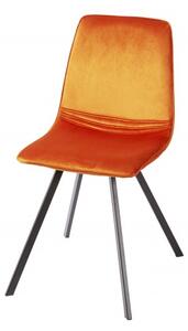 Jedálenská stolička Amsterdam Retro zamat oranžová