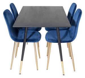 Dipp Polar stolová súprava čierna/ modrá
