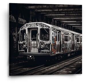 Sablio Obraz Mestské metro s graffiti - 50x50 cm
